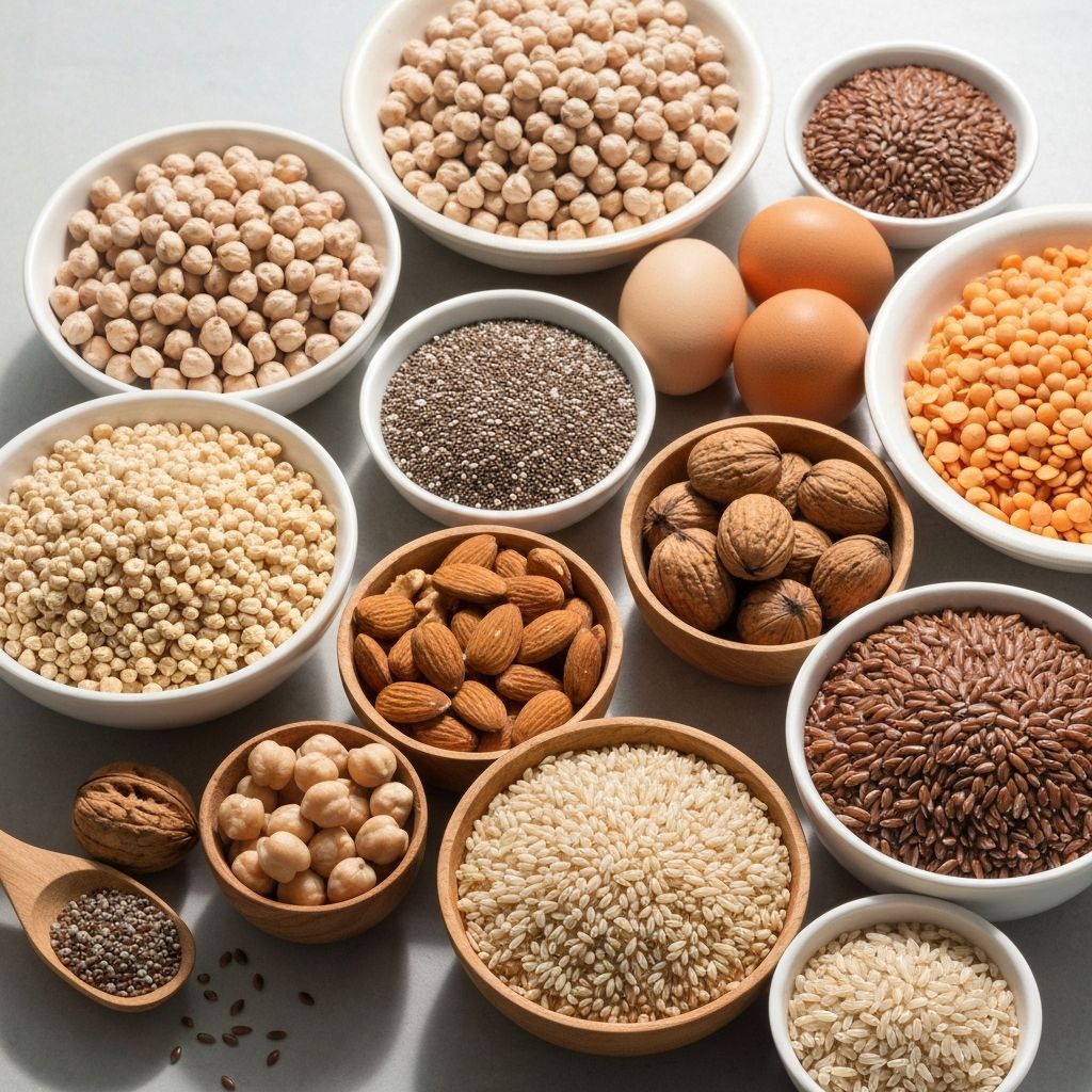 Assortment of protein-rich foods